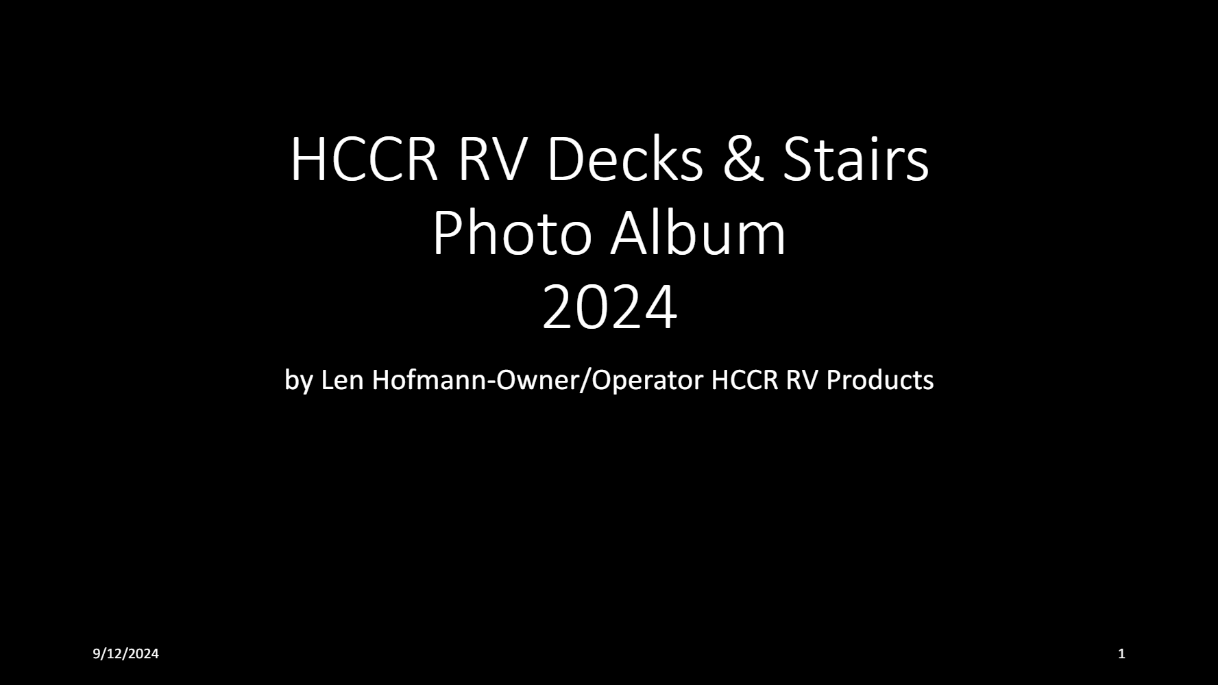 HCCR RV Decks & Stairs 